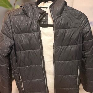 Armani Exchange Kids Charcoal Puffer Jacket